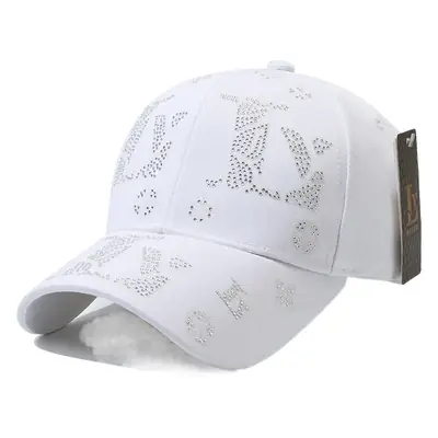 White Embroidered Baseball Cap for Men Women Sports Casual Wear