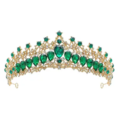Luxury Sparkling Bridal Crown with Multicolor Rhinestones