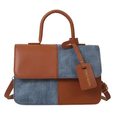 Women's 2-Piece Blue Brown Shoulder Bag 2023 Winter