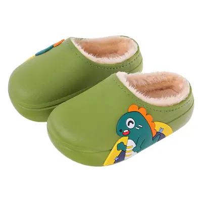 Children's cotton slippers waterproof home Indoor Boys and Girls baby non-slip warm cartoon home bag heel cotton winter shoes