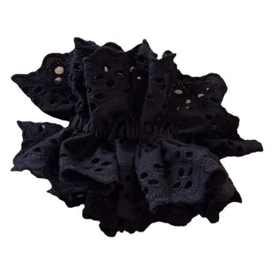 Red Lace Hollow Hair Ring for Women