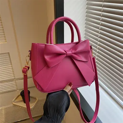 Women's White Bow Shoulder Bag 2024