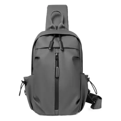 Modern Grey Multi-Functional Shoulder Bag for Men