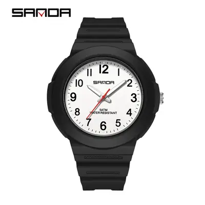 Sanda Fresh Green Quartz Watch for Men Women