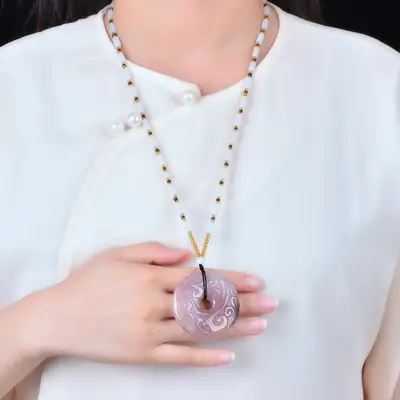 Jade Cloud Pattern Peace Buckle Set of 3