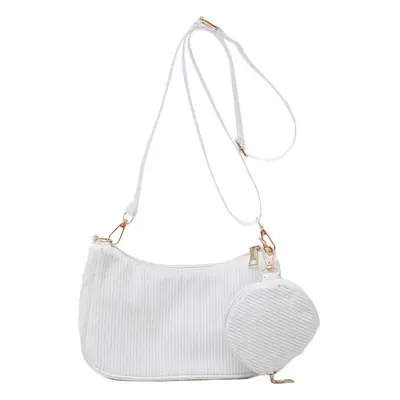 Women's Grey Corduroy Shoulder Bag 2023 New Arrival