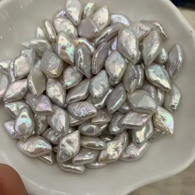 Baroque shaped diamond loose beads about 8-9mm natural freshwater pearl DIY pearl earrings pendant accessories