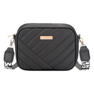 White Quilted Crossbody Bag with Embroidered Design