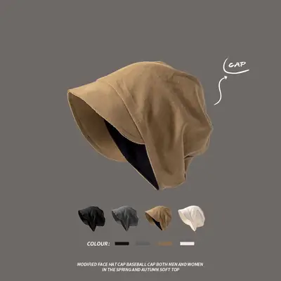 Women's Beanie with Face Cover Beige Winter Autumn