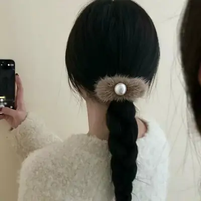 Pearl Hair Pin for Braided Hair Back Clip