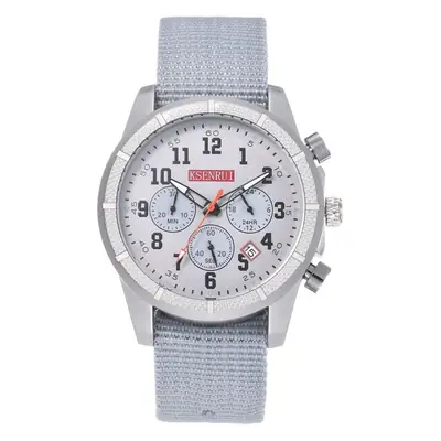 Men's Black Chronograph Quartz Watch with Silicone Band