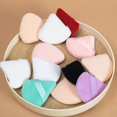 Triangle Makeup Sponge Double Sided Soft Crystal Velvet