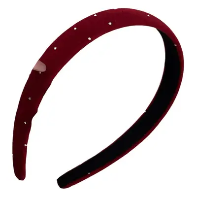 Black Velvet Starry Wide Headband for Women
