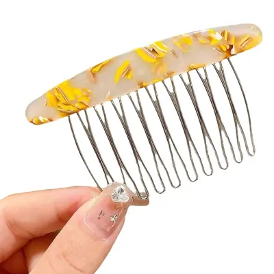 High-Grade Acetate Hair Comb with Reverse Insert Design