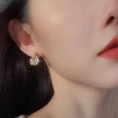 Jiaoren Pearl Earrings for Women Daily Commute Silver Pin
