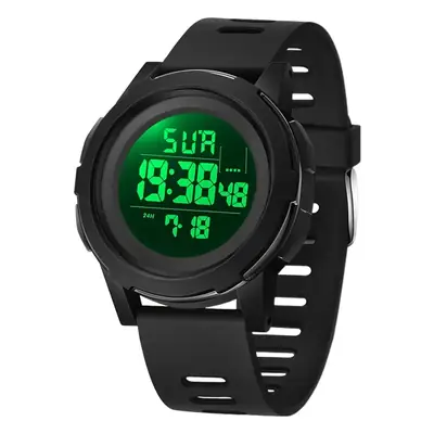 Sanda Black Digital Multi-Function Watch for Men Women