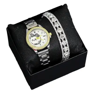 Women's Korean Style Quartz Watch & Bracelet Set