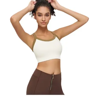 Seamless One-Piece Chest Pad Yoga Bra Shockproof Push-Up