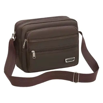 Men's Canvas Crossbody Shoulder Bag Brown