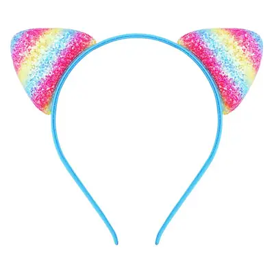 Cat Ears Headband Candy Color Sequins