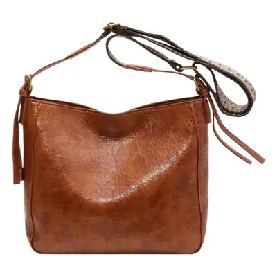 Women Crossbody Bag Brown Leather Autumn Winter New