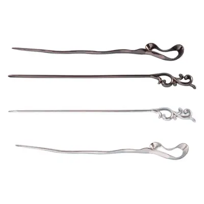 Minimalist Hairpin with Ribbon Design, High-End Metal, Wholesale Hanfu Accessories