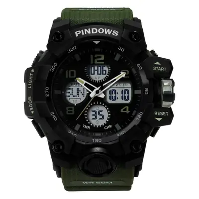 Black Tactical Digital Watch for Boys Student Waterproof Multi-Function
