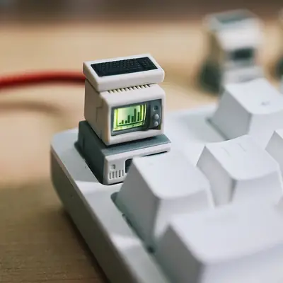 Keycap Museum mac Mita K-02 small TV keycap retro personalized transparent keycap gift mechanical keyboard