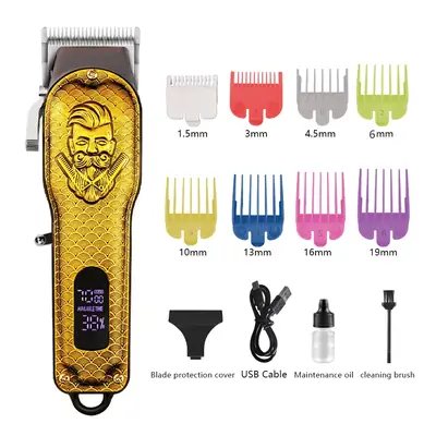 Electric Hair Clipper with LED Display & USB Charging