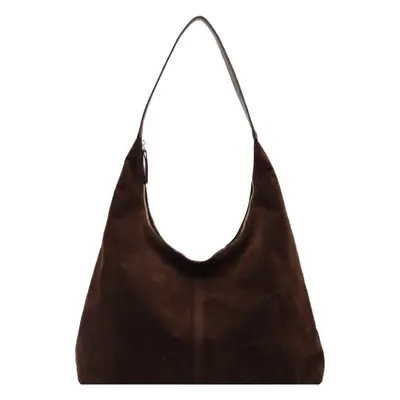 Korean Velvet Tote Bag for Women Brown 2025