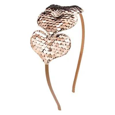 Colorful Sequin Heart Headband 14cm Lightweight