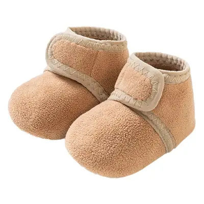Baby shoes spring and autumn baby walking shoes soft bottom non-slip cold-proof children's floor shoes winter fleece-lined floor socks
