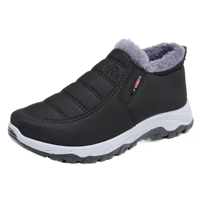 Women's Fleece Lined Low-Top Winter Sneakers Black