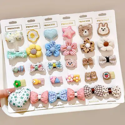 Cute Baby Hair Clips for Girls - 12 Colors & 12 Sizes