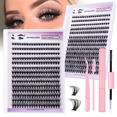 30P D-Curved False Eyelashes 8-16mm DIY Grafted
