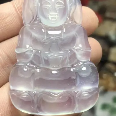Glass-Like Guanyin Pendant for Men