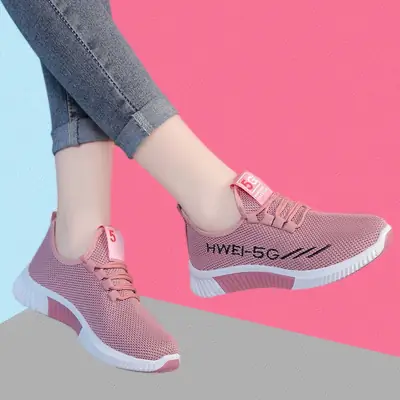 Women's Black Casual Korean Style Running Shoes