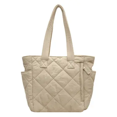 Orange Quilted Tote Bag for Women Large Capacity Commute