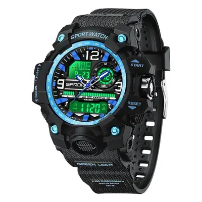 Sanda Sport Watch Green LED Digital Multifunctional
