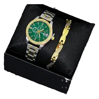 Women's Gold & Silver Bracelet Watch Set for Women