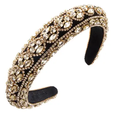 Elegant Colorized Glass Diamond Headband for Women