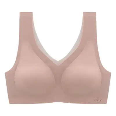Beige Seamless Bra & Underwear Set for Women