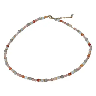 Dunhuang New Chinese Style Necklace Women's Beaded Natural Stone Agate High-grade Woolen Chain Red Stacked Antique Clavicle Chain