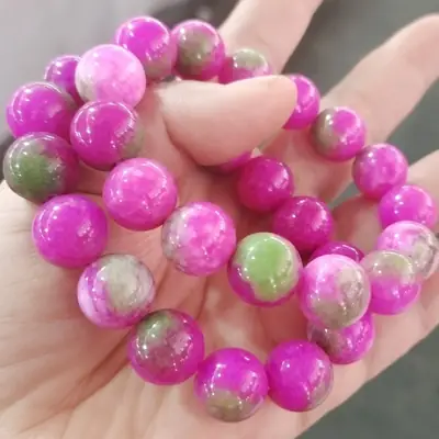 Pink Jade Round Beads for Women's Jewelry