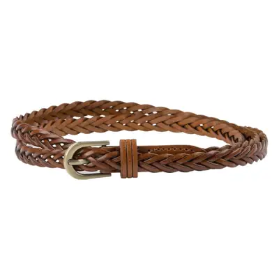 White Braided Slim Waist Belt for Women