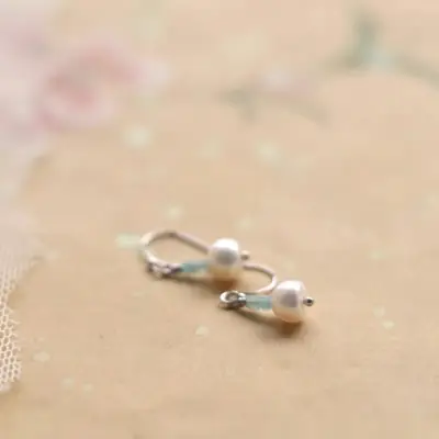 Tianhe Stone Pearl Earrings S925 Silver
