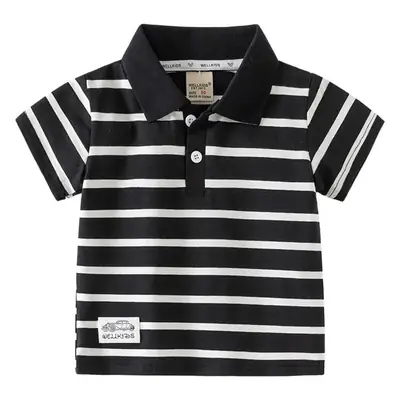 Children Striped Polo Shirt Navy White 2026