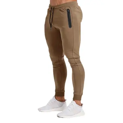 Men's Grey Elastic Fitness Pants Spring Summer Casual