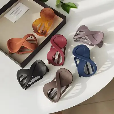 Matte 8-Shape Geometric Hair Clip for Women