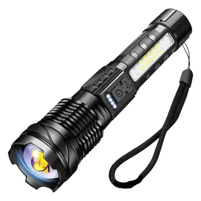 Tactical Rechargeable Flashlight with Laser & Zoom